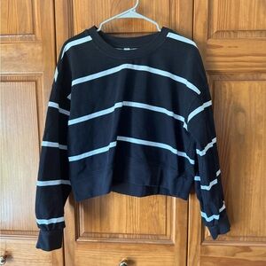 Lululemon Perfectly Oversized Cropped Crew (Striped)